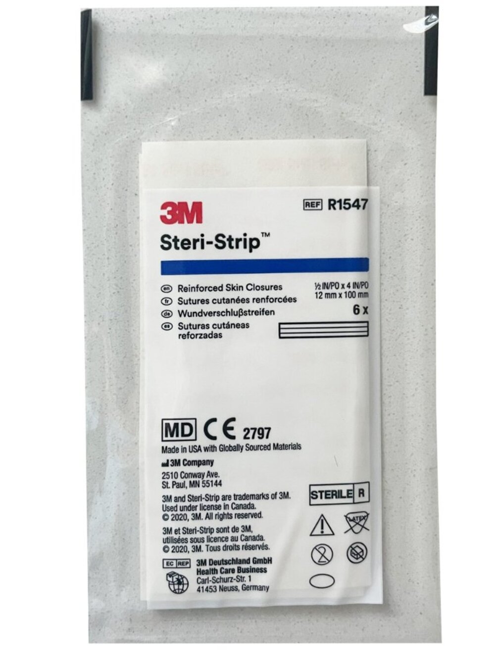 Lot 25 3M Steri-Strip Reinforced Skin Closures R1547 Exp. 12/10/31
